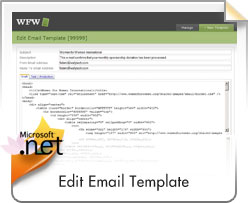 WFW, Edit Email Template
