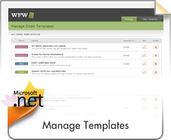 WFW, Manage Email Templates