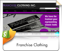 Shopify, Franchise Clothing INC